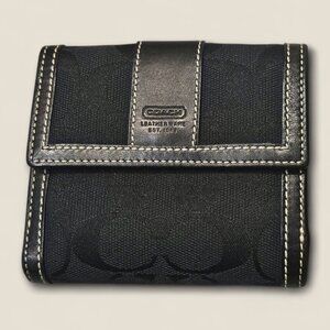 Coach Signature Trifold Wallet